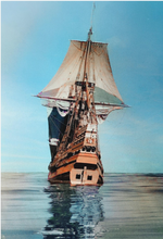 Load image into Gallery viewer, MAYFLOWER II BECALMED - Vintage photo remastered (10 Note Cards 4 x 6 inches)
