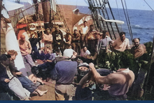Load image into Gallery viewer, MAYFLOWER II CREW BRIEFING - Vintage photo remastered (10 Note Cards 4x6 inches)
